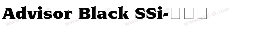 Advisor Black SSi字体转换